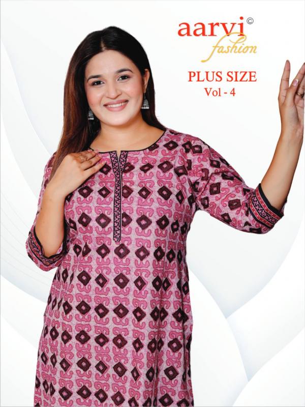 Aarvi Plus Size Vol-4 – Straight Kurtis